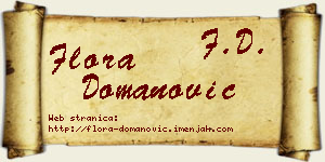 Flora Domanović vizit kartica
